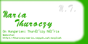 maria thuroczy business card
